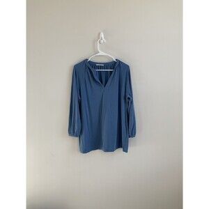 Sunday In Bed Women’s Oversized Tunic Blouse  Size S Puff Sleeve Pullover